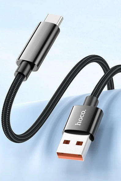 Hoco. U125 1.2M Benefit USB to Type-C Şarj Data Kablosu - Siyah - Resim 4