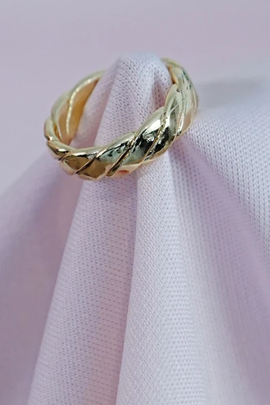 Kombin Yüzük Seti 3 Adet Birden Gold Renk - Resim 3