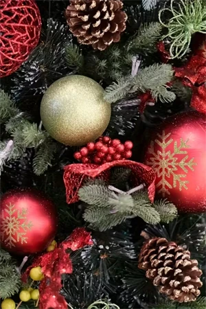 50 Adet 40mm Kırmızı Altın Beyaz Noel Ağacı Süs Topları Seti | 9 Farklı Desen & Hafif Dayanıklı Yılbaşı Dekoru - Resim 9