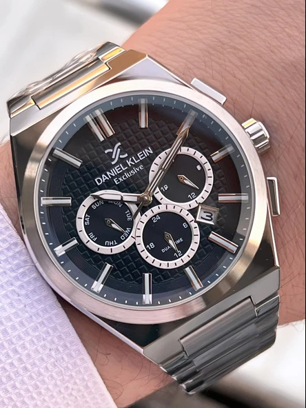 Daniel Klein İtalyan Tasarım Bileklik Hediyeli 2 Yıl Garantili Suya Dayanıklı Erkek Kol Saati PRx.2 - Resim 3