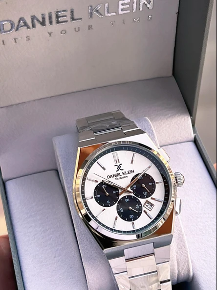 Daniel Klein Prx Kasa Kronometreli İtalyan Tasarım Bileklik Hediyeli Garantili Erkek Kol Saati PRx.4 - Resim 2