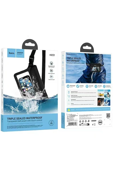 Hoco. HX51 Tribute IPX8 Özellikli Su Geçirmez Kılıf - Siyah - Resim 8
