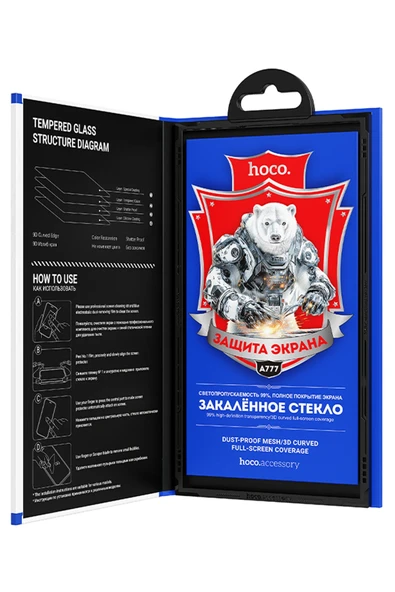 Hoco. Apple iPhone 16 Bear Shield HD Cam Ekran Koruyucu - Siyah ürün görseli 1