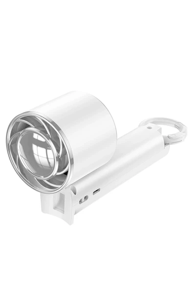 Hoco. HX61 Exquisite El Tipi ve Masaüstü Katlanabilir Soğutucu Fan - Beyaz - Resim 2