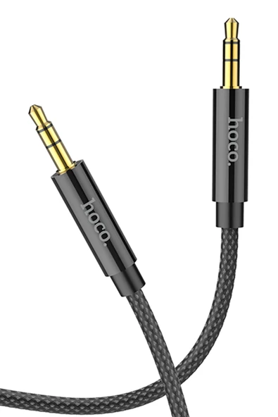 Hoco. UPA19 2M Hasırlı 3.5mm Aux Kablo - Siyah - Resim 5