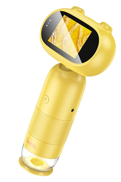 Hoco. DV206 IPS Ekranlı Video Kayıt Özellikli Çocuk Mikroskobu - Sarı ürün görseli