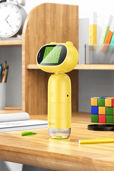 Hoco. DV206 IPS Ekranlı Video Kayıt Özellikli Çocuk Mikroskobu - Sarı - Resim 11