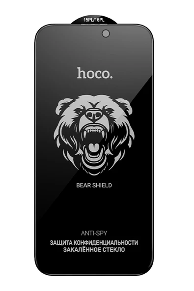 Hoco. Apple iPhone 16E Bear Shield Hayalet Cam Ekran Koruyucu - Siyah - Resim 3