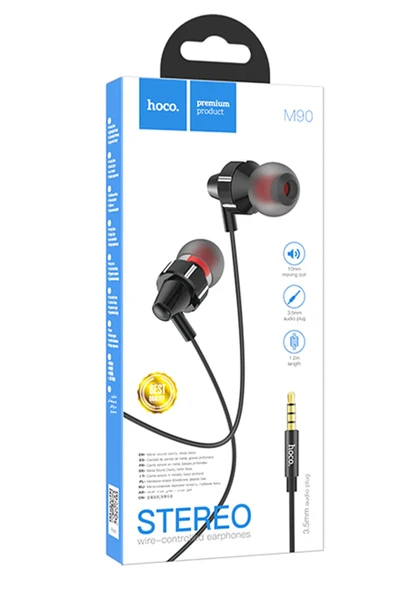 Hoco. M90 Delight 1.2M 3.5mm Dijital Mikrofonlu Kablolu Kulaklık - Siyah - Resim 12