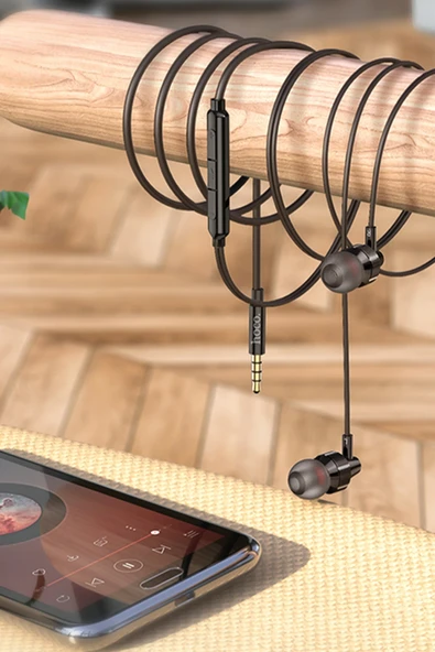 Hoco. M90 Delight 1.2M 3.5mm Dijital Mikrofonlu Kablolu Kulaklık - Siyah - Resim 5