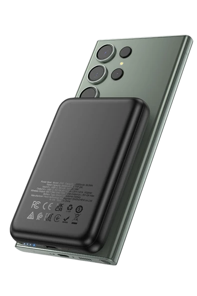 Hoco. J141 Grace 10.000 mAh PD 20W Magsafe Powerbank - Beyaz - Resim 3