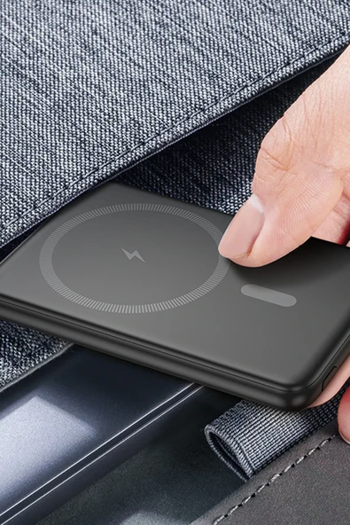 Hoco. J140A Tony 5.000 mAh PD 20W Ultra İnce Magsafe Powerbank - Beyaz - Resim 5