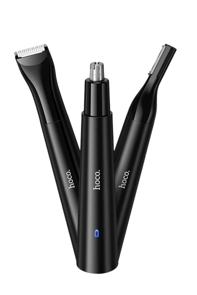 Hoco. HP37 3in1 Çok Fonksiyonlu Burun Kılı Düzeltme Aleti - Siyah ürün görseli 1