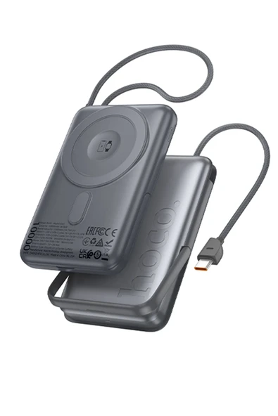 Hoco. Q43 Clever 3in1 10.000 mAh PD 20W Standlı Magsafe Powerbank - Gri ürün görseli 1