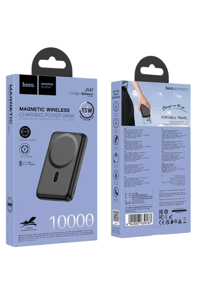 Hoco. J141 Grace 10.000 mAh PD 20W Magsafe Powerbank - Beyaz - Resim 6