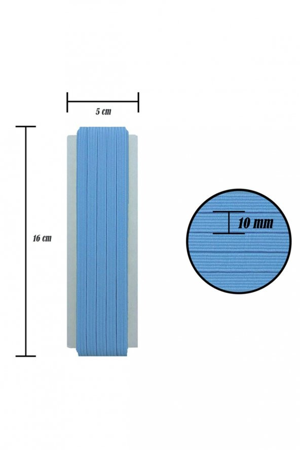 10mm Yassı Lateks Lastik/10 Metre Bel, Paça ve Don Lastiği - 2