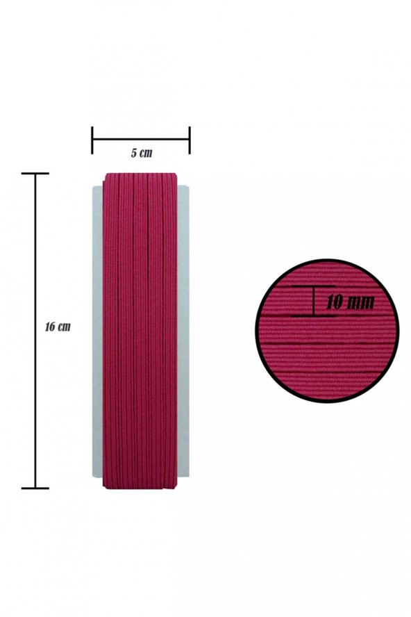 10mm Yassı Lateks Lastik/10 Metre Bel, Paça ve Don Lastiği - 10