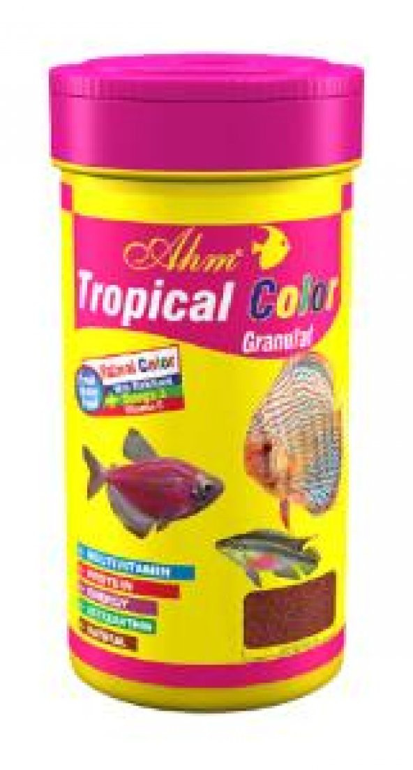 Ahm Tropical Colour Granulat Balık Yemi 250 Ml