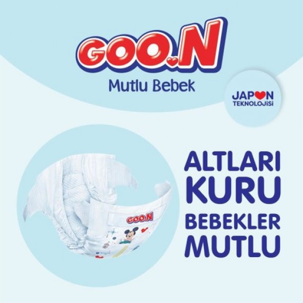 Goon Mutlu Bebek Bant Bebek Bezi 3 Beden Aylık Fırsat Paket 200 Adet - 2