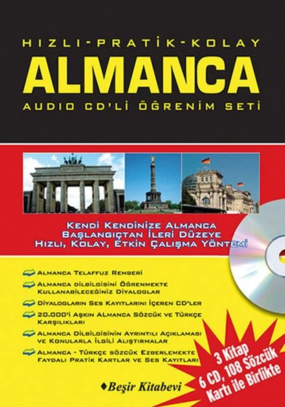 Hızlı Pratik Kolay Almanca Audio CDli Öğrenim Set ürün görseli