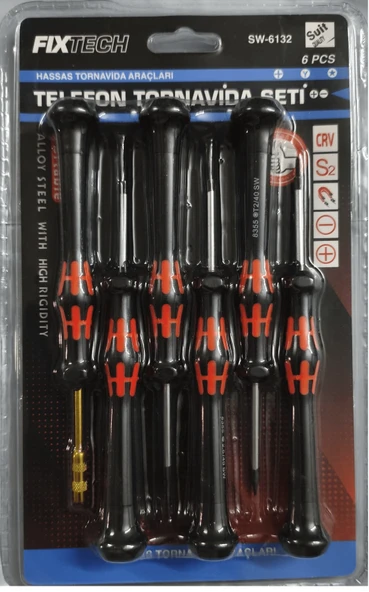 6 Parça Saatçi Ve Telefoncu Onarım Tornavida Seti Hassas Tornavida Seti ürün görseli 1