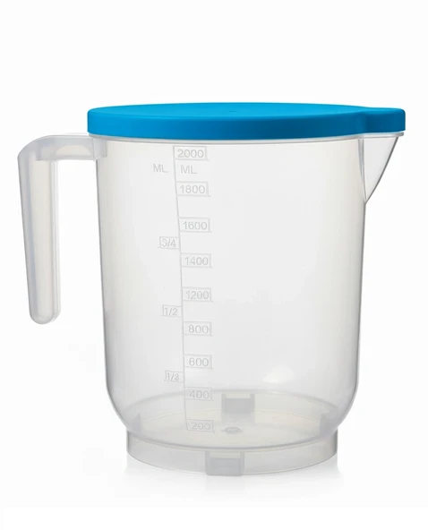 Pratik Mutfak Ölçü Kabı - 2 Litre Dereceli Şeffaf Hazne Bpa Free - Resim 4