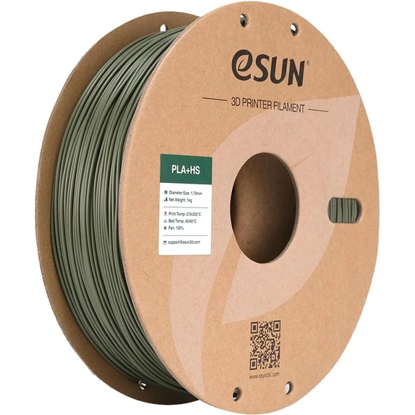 Esun Pla-Hs Zeytin Yeşili Filament 1.75mm 1Kg - Yüksek Hız Uyumlu Pla+ ürün görseli 1