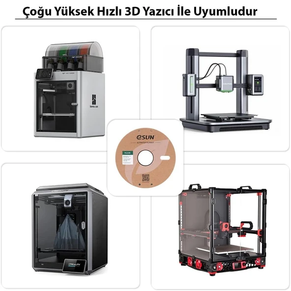 Esun Pla-Hs Zeytin Yeşili Filament 1.75mm 1Kg - Yüksek Hız Uyumlu Pla+ - Resim 4