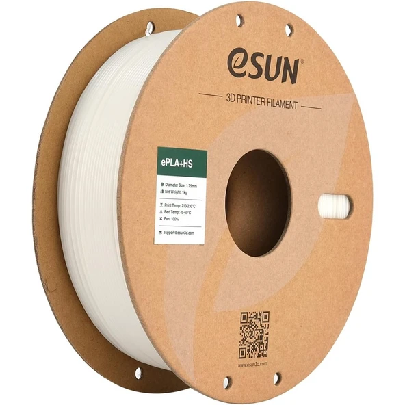 Esun Pla-Hs Beyaz Filament 1.75mm 1Kg - Yüksek Hız Uyumlu Pla+ ürün görseli 1