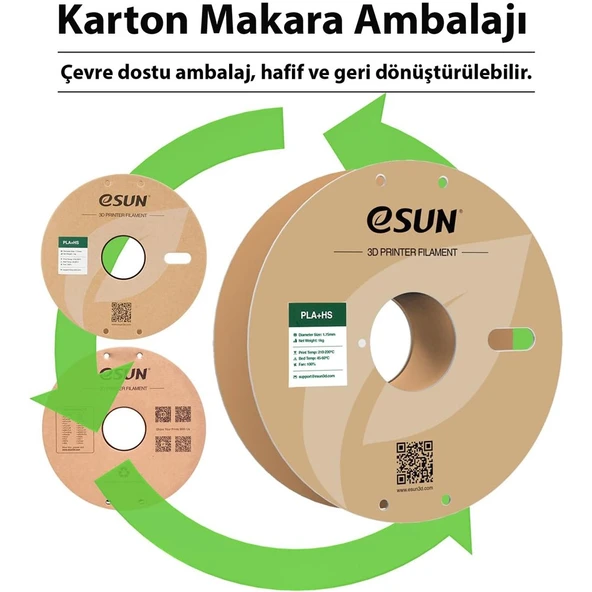 Esun Pla-Hs Siyah Filament 1.75mm 1Kg - Yüksek Hız Uyumlu Pla+ - Resim 5
