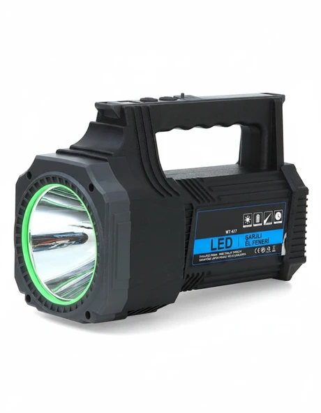 Şarjlı Dev Boy El Feneri 25w Süper Parlak Led El Lambası Kamp, Av Ve Güvenlik İçin İdeal - Resim 2