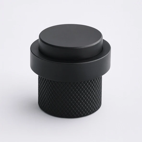 Kapı Stoper Metal Siyah Tırtıklı Model Vidalı Montaj Kauçuk Başlıklı Kapı Tamponu Durdurucu Koruyucu - Resim 6