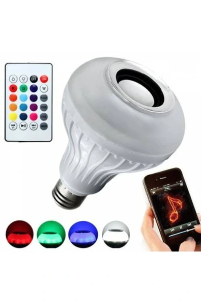 Kumandalı Bluetooth Disco Ampul Rgb - Resim 5