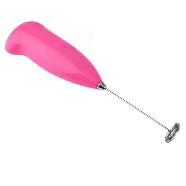 Mini Pilli Portatif Karıştırıcı Cappucino Maker Mikser - Renkli - Resim 3
