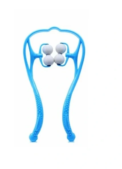 Boyun Bacak Ayak Bel Masaj Aleti Çok Fonksiyonlu Manuel 4 Tekerlekli - Mavi ürün görseli