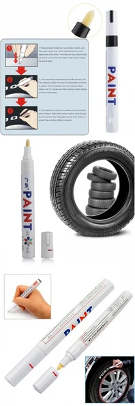 Lastik Yazı Kalemi - Beyaz - Resim 3