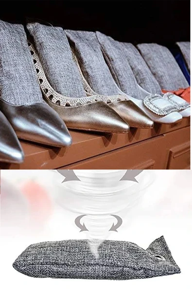 2 Li  Koku Emici Karbon Ayakkabı Koku Giderici  Ev Araba Çekmece Çanta Buzdolabı Mutfak Duman Emici - Resim 4