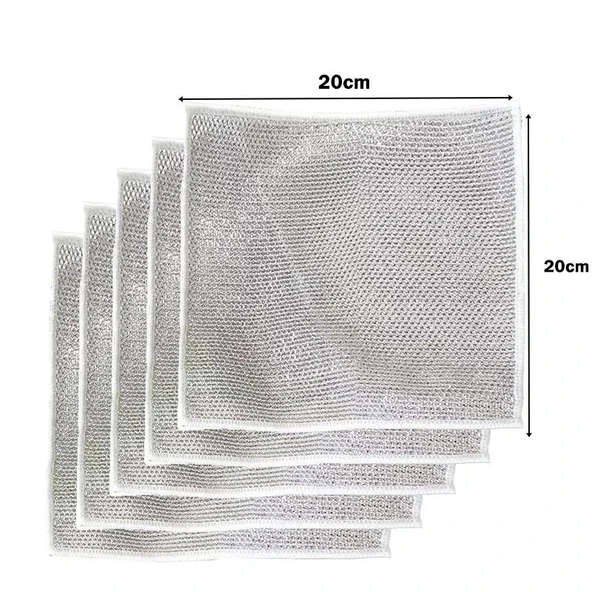 3 Adet Çok Fonksiyonlu Çizmeyen Tel Bulaşık Bezi Bulaşık Havlusu Bulaşık Temizlik Ovma Bezi - Resim 3