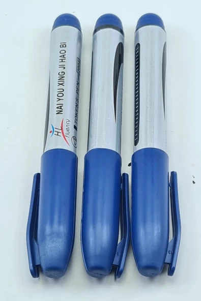 3 Adet Mavi Koli Kalemi - Çuval- Tahta Kalemi - Resim 2