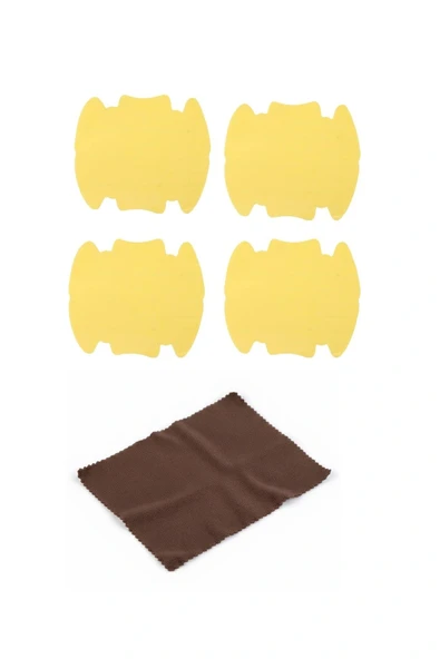 5li Set Araba Kapı Kolu Koruyucu Çizilme Önleyici Şeffaf Sticker Film Koruma Seti - Resim 2