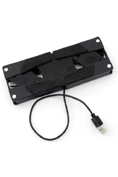 2 Fanlı Notebook Soğutucu Portatif Katlanabilir Laptop Soğutucu Fan Usbli Stand Bilgisayar Fanı - Resim 4