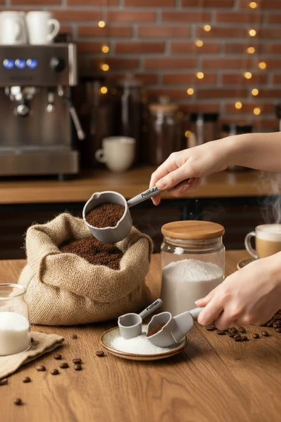 Ölçü Kaşığı Şeker Kahve Un Erzak Ölçü Kaşığı - 3 Lü Ölçü Kaşığı - Resim 4