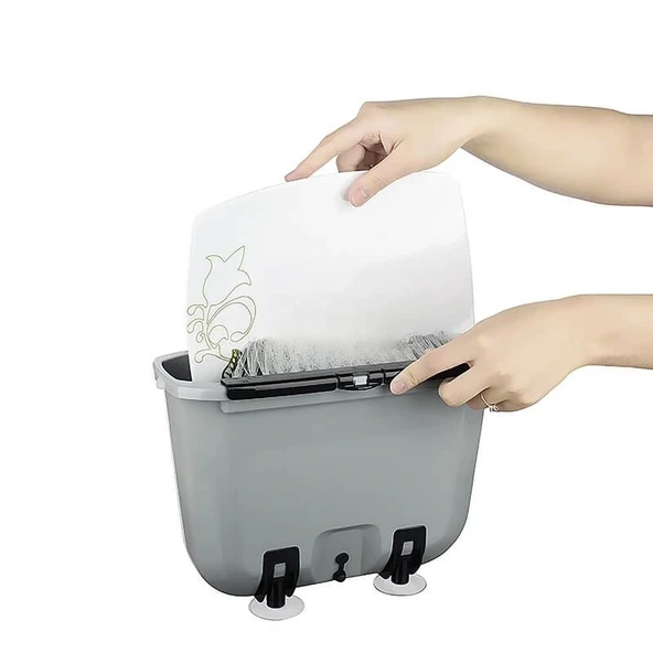 Su Tasarrufu Sağlayan Pratik Vantuzlu Bulaşık Yıkama Fırçası ürün görseli 1