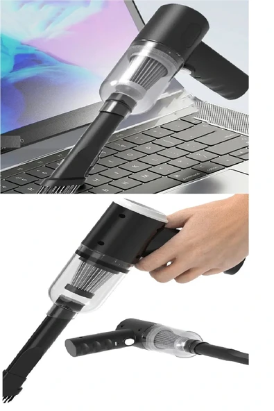 120 W Şarjlı El Süpürgesi Çekme - Üfleme Özellikli Ev Araba Klavye Süpürgesi - Resim 5