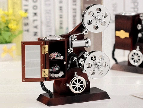 Projektör Şeklinde Takı Çekmeceli Müzik Kutusu ürün görseli