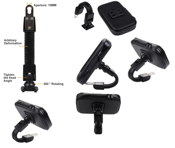 Bisiklet Ve Motosiklet Su Geçirmez Telefon Tutucu 6.2" - Resim 4