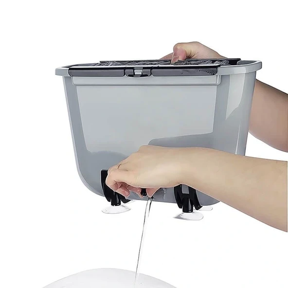 Su Tasarrufu Sağlayan Pratik Vantuzlu Bulaşık Yıkama Fırçası - Resim 2