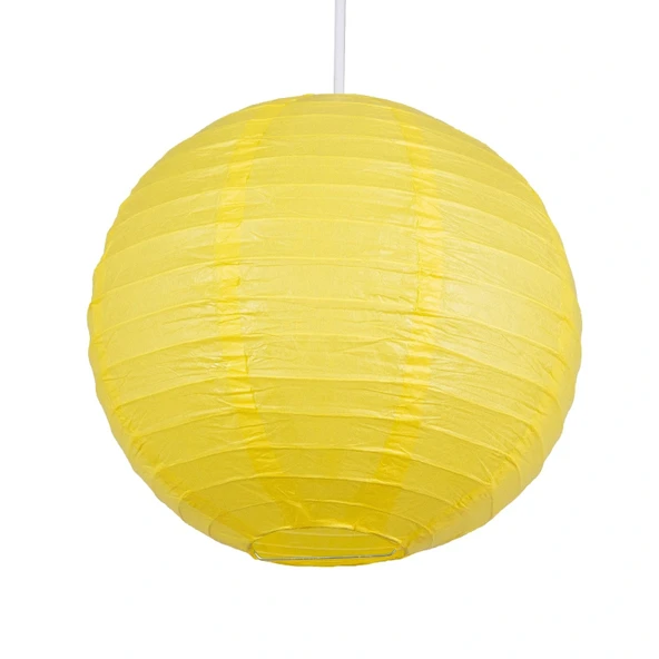 Dekoratif Çin Feneri - Kağıt Lamba - Sarı - Resim 4