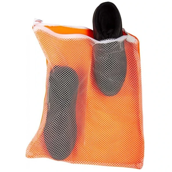 Fermuarlı - Hassas Çamaşır Terlik  Ayakkabı Yıkama Filesi Büyük Boy ürün görseli 1