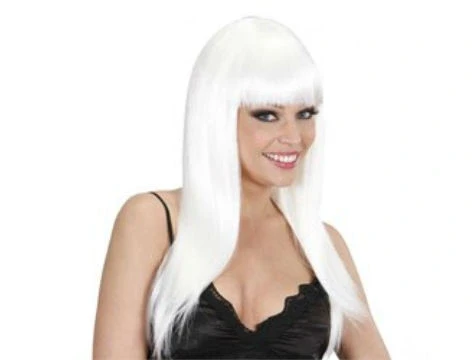 Uzun Peruk Saç - Beyaz ürün görseli 1